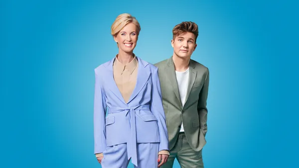 Programledarna Jenny Strömstedt och Daniel Norberg.