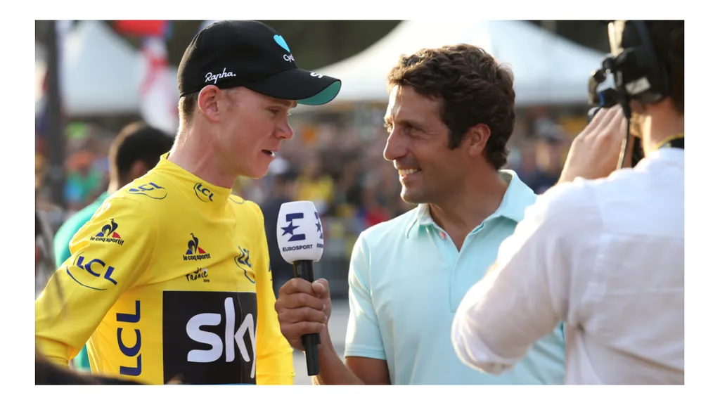 Chris Froome interviewes af Eurosport