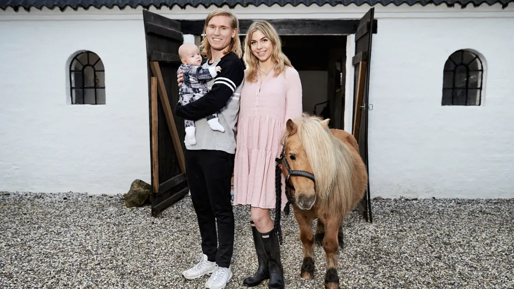 Caroline, Oliver, Mathias og deres pony