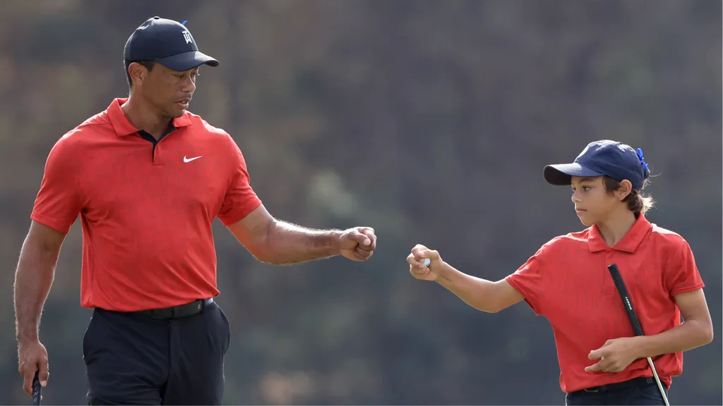 Tiger og Charlie Woods