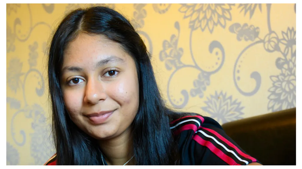 14-åriga Iren Rahman vann Storytels och KP:s novelltävling för barn. Drygt 800 tävlingsbidrag skickades in till tävlingen. Foto: Stefan Bohlin