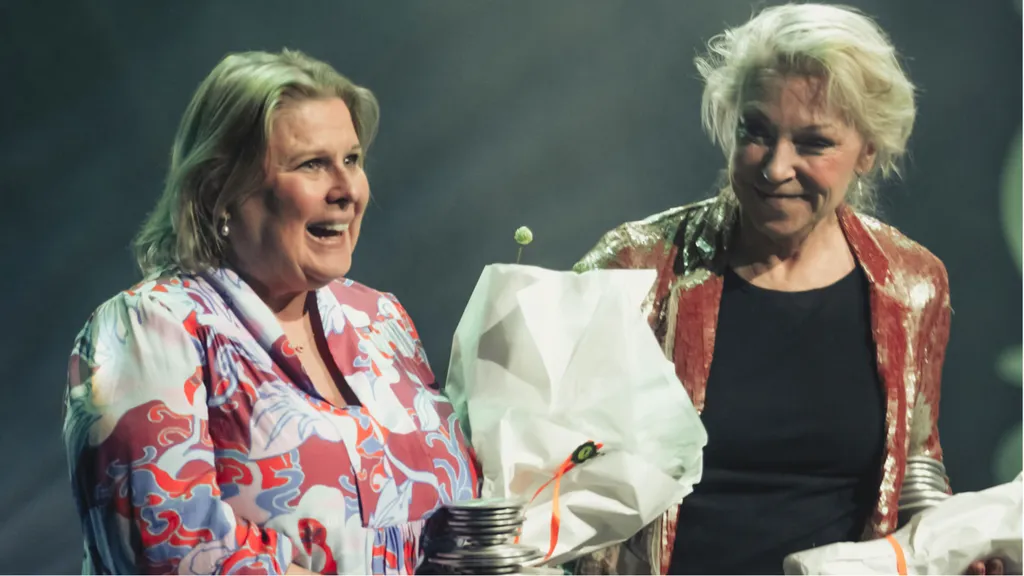 Ruth Kvarnström Jones och Katarina Ewerlöf på Storytel Awards