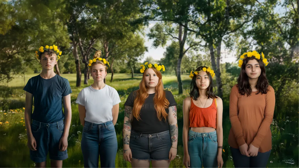 Maskrossommar är organisationen Maskrosbarns serie som består av fem berättelser från ungdomars verklighet i Sverige i dag. Bilderna till serien är framtagna med AI för att skydda de medverkande ungdomarna.