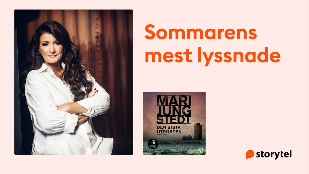 Mari Jungstedts Den sista utposten är sommarens mest lyssnade ljudbok på Storytel Sverige. Foto: Rickard L Eriksson