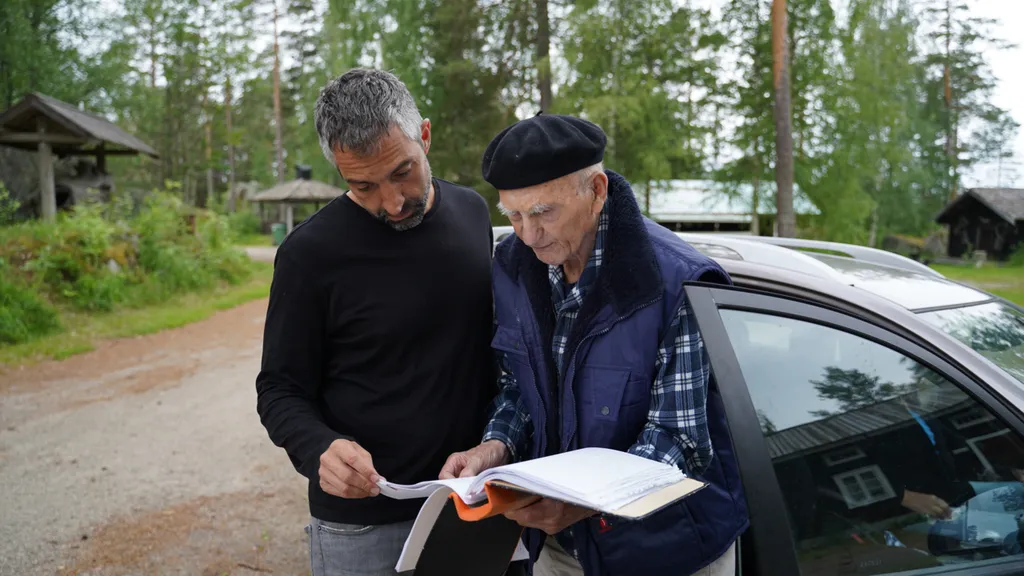 Martin Ezpeleta och Olle Högboms far, Ruben Högbom. Foto: Rodrigo Soto/Storytel