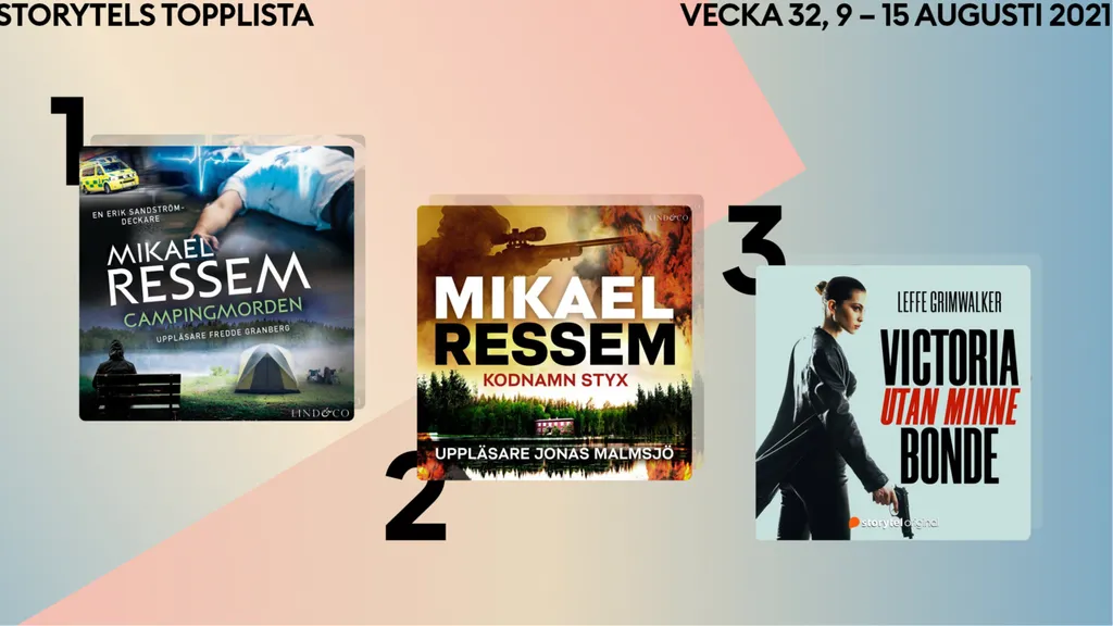 Topp 3 på Storytel vecka 32.