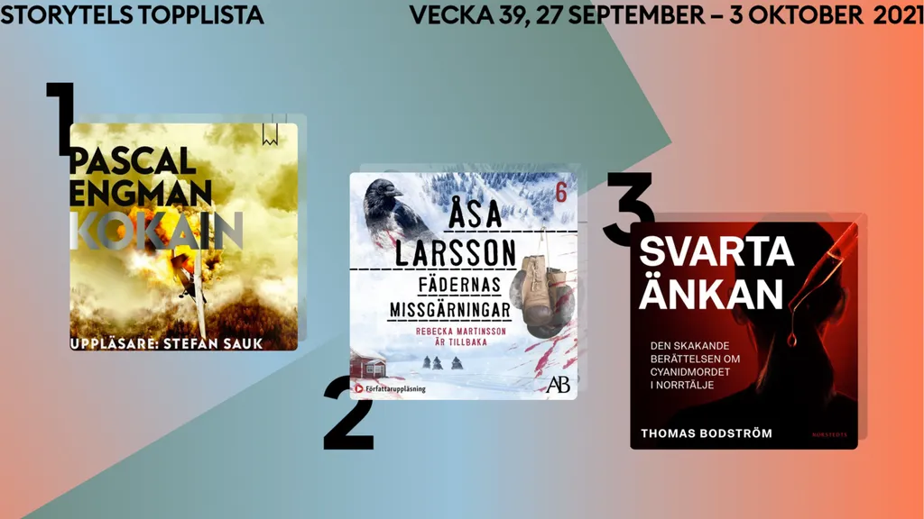 Topp 3 på Storytel vecka 39