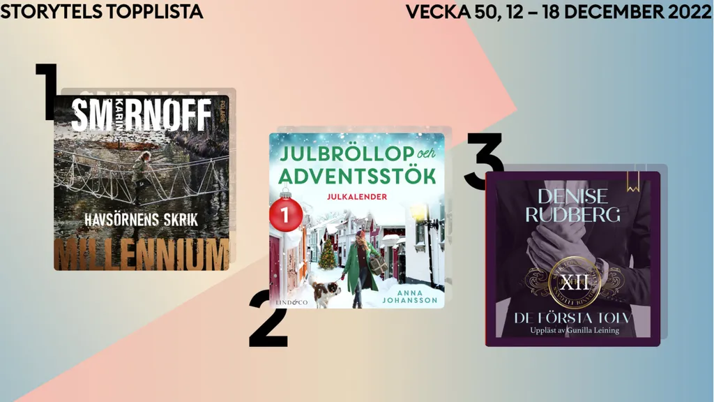 Topp 3 på Storytel vecka 50