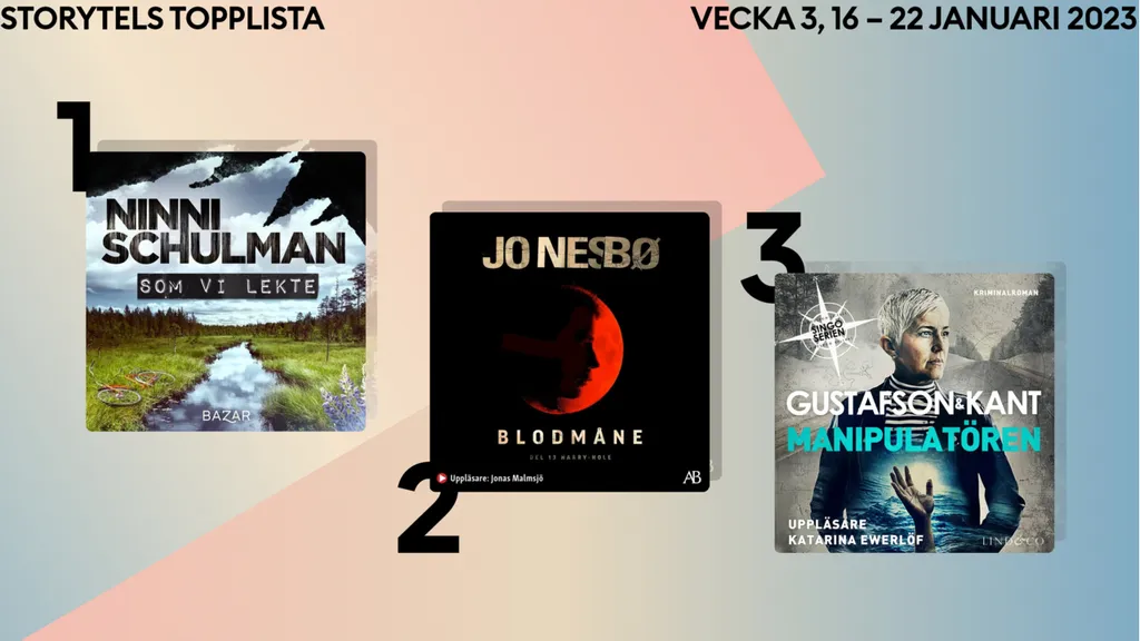 Topp 3 på Storytel vecka 3