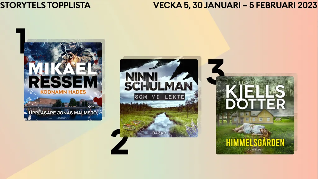 Topp 3 på Storytel vecka 5