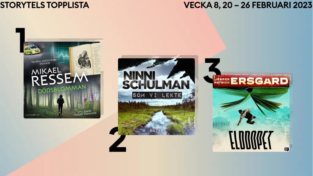 Topp 3 på Storytel vecka 8