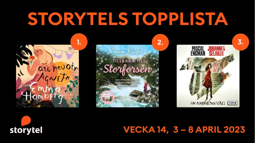 Topp 3 på Storytel vecka 14