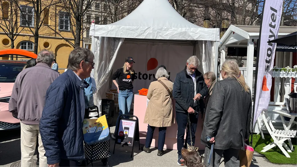Storytel på Seniordagen i Kungsträdgården den 9 maj 2023. Foto: Storytel