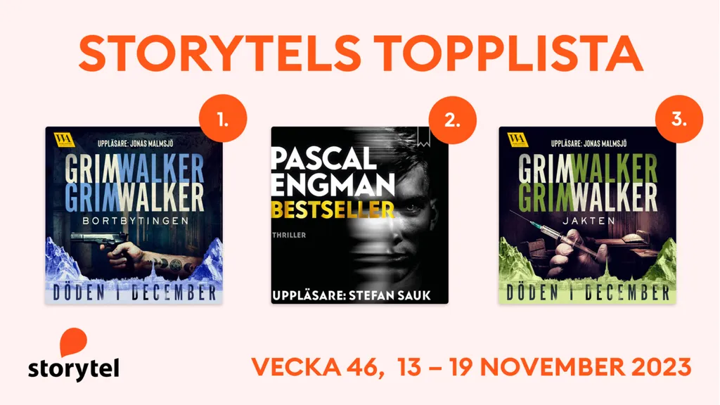 Storytels topp 3 v 46 2023