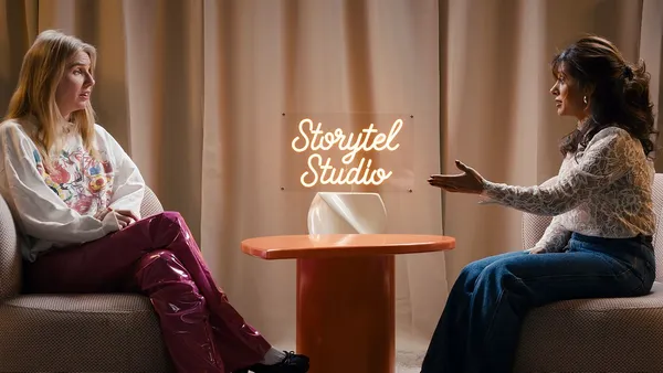 Amanda Romare och Anitha Clemence pratar om dejting och kreativitet i premiäravsnittet av Storytel Studio.