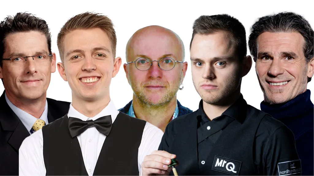 Eurosport Snooker-Team: Thomas Hein, Felix Frede, Matthias Breusch, Lukas Kleckers und Harry Weber
