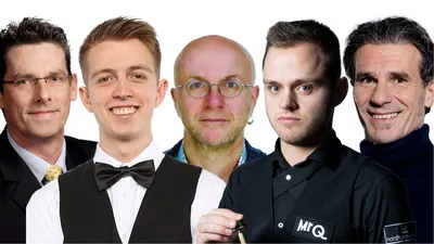 Eurosport Snooker-Team: Thomas Hein, Felix Frede, Matthias Breusch, Lukas Kleckers und Harry Weber
