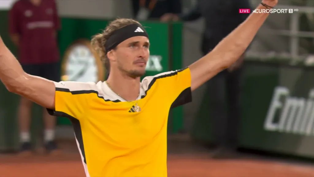 Alexander Zverev bei den French Open (c) Eurosport