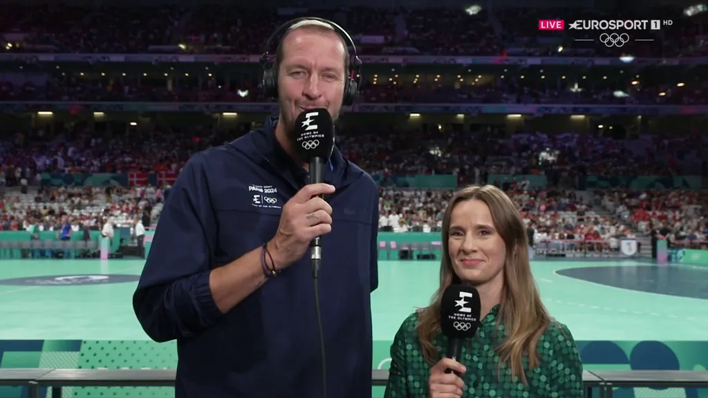 Eurosport-Experte Pascal Hens und Reporterin Christina Rann