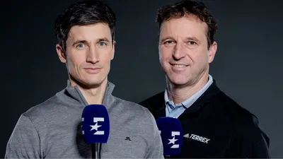 Die Eurosport-Experten Martin Schmitt und Werner Schuster (c) Eurosport
