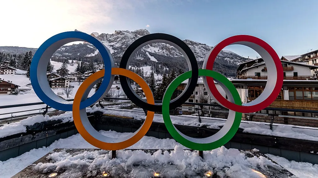 Olympische Ringe in Cortina