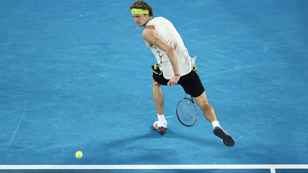 Alexander Zverev im Spiel gegen Novak Djokovic