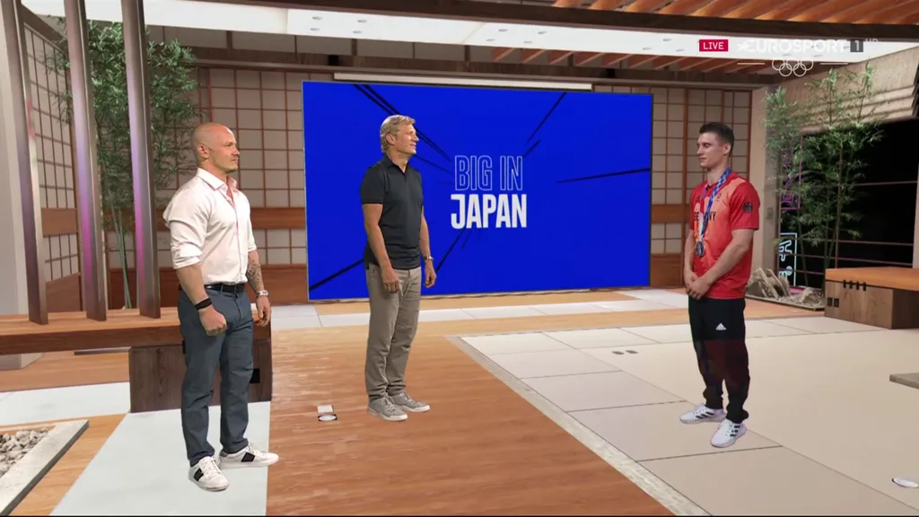 Lukas Dauser im Eurosport Cube