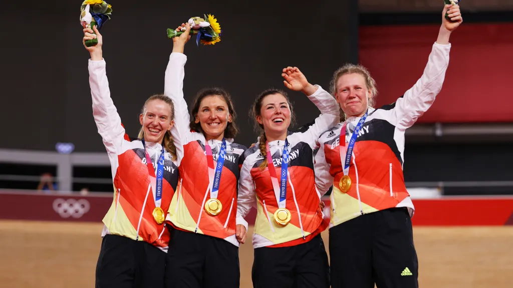Deutscher Bahnrad-Vierer bei den Olympischen Spielen Tokyo 2020 (Foto: Getty Images)