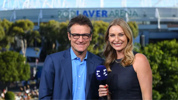 Mats Wilander & Barbara Schett (Eurosport - Australian Open)