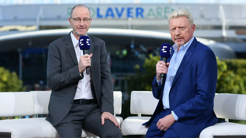 Matthias Stach und Boris Becker (Foto: Eurosport)