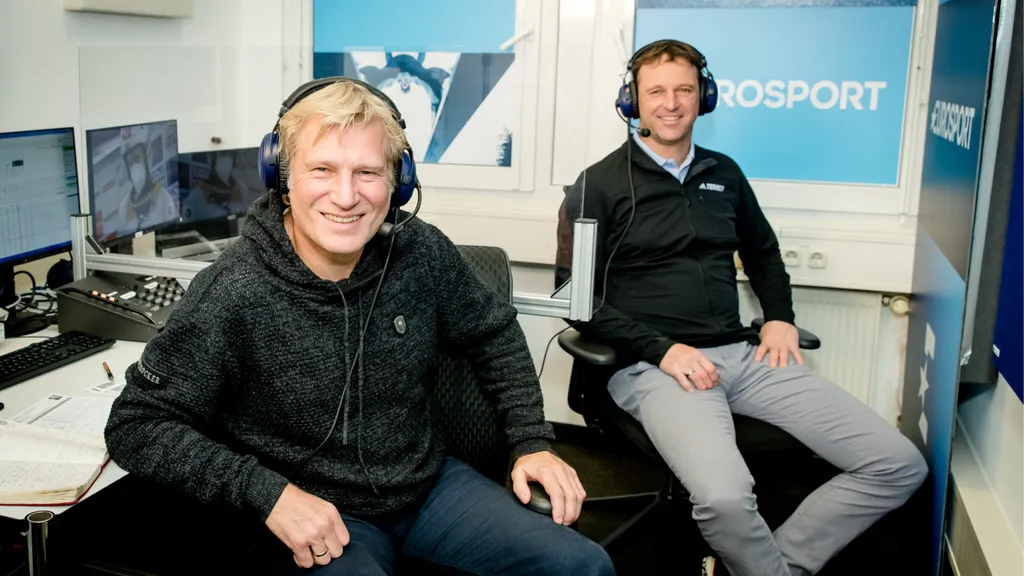 Eurosport-Kommentator Gerhard Leinauer und Skisprung-Experte Werner Schuster (Foto: Eurosport)