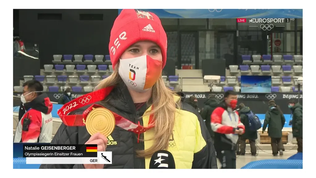 Screenshot Eurosport Geisenberger