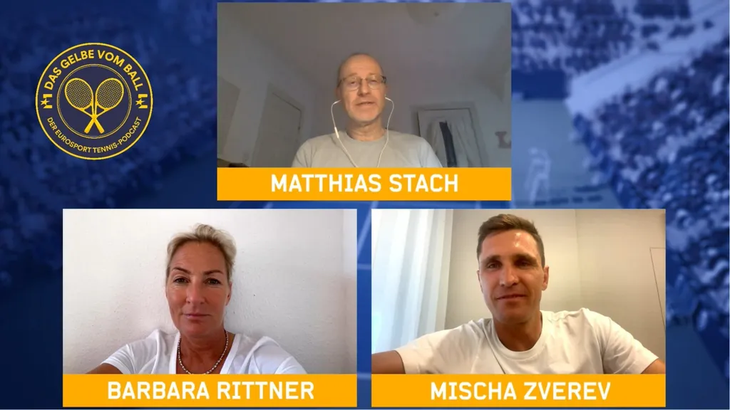 Matthias Stach, Barbara Rittner und Mischa Zverev (Foto: Eurosport)