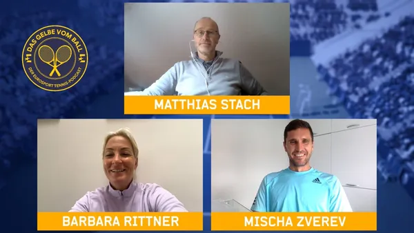 Die Eurosport-Experten Barbara Rittner und Mischa Zverev im Gespräch mit Matthias Stach