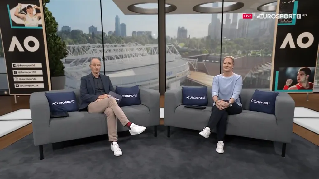 Matthias Stach und Barbara Rittner (Foto: Eurosport)