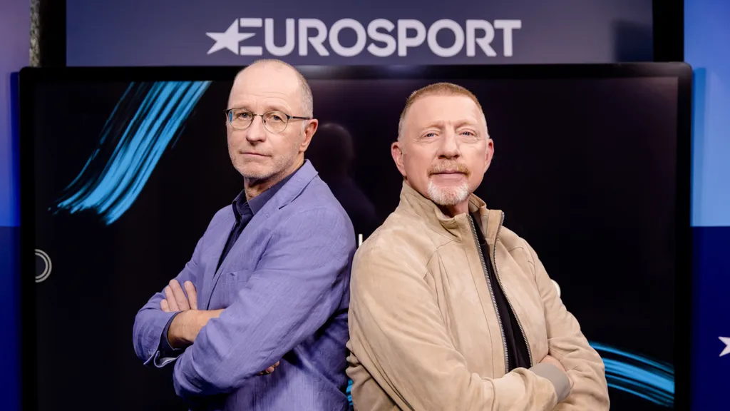 Matthias Stach und Boris Becker (c) Nadine Rupp - Eurosport