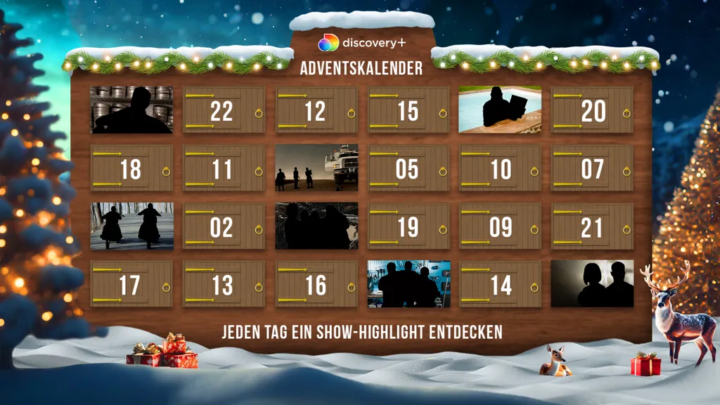 Jeden Tag ein Show-Highlight entdecken: Der discovery+-Adventskalender 