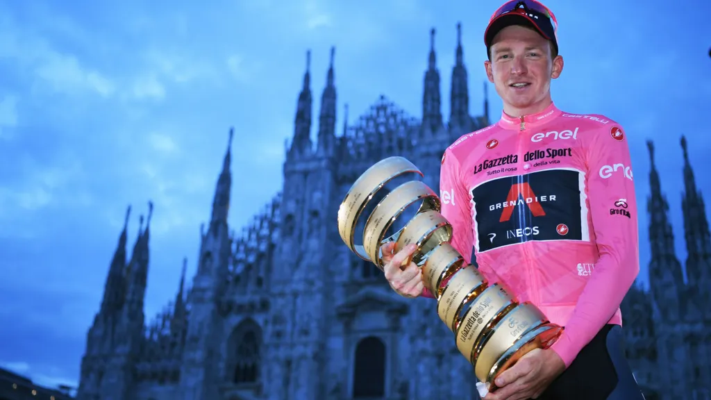 Vinneren av Giro d`italia 2020 - Tao Geoghegan Hart