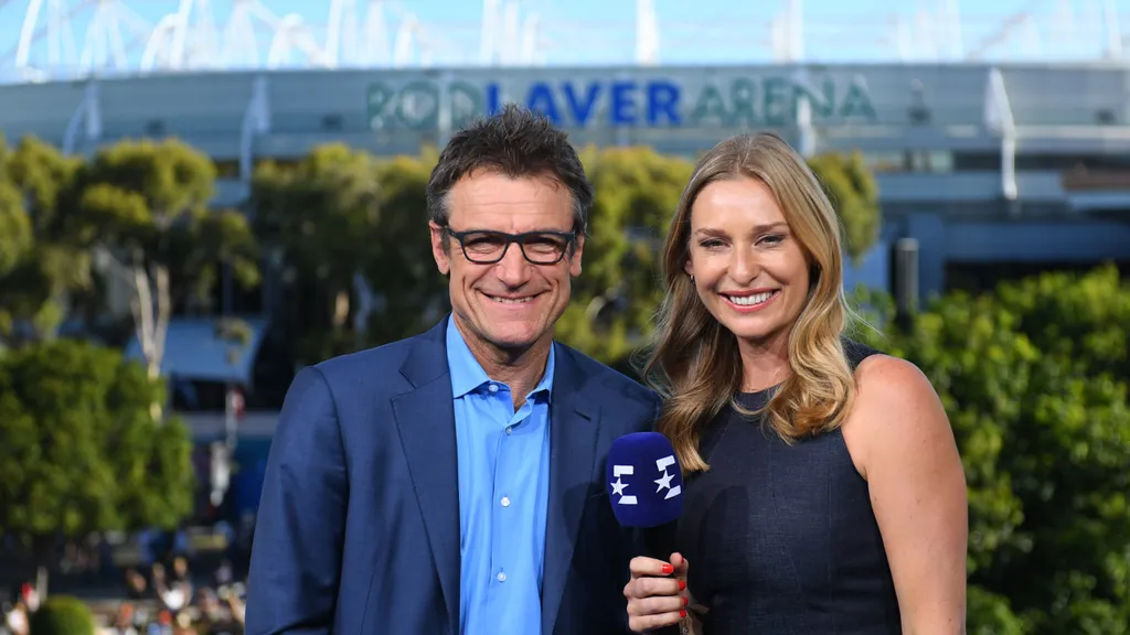 Mats Wilander og Barbara Schett fra Australian Open