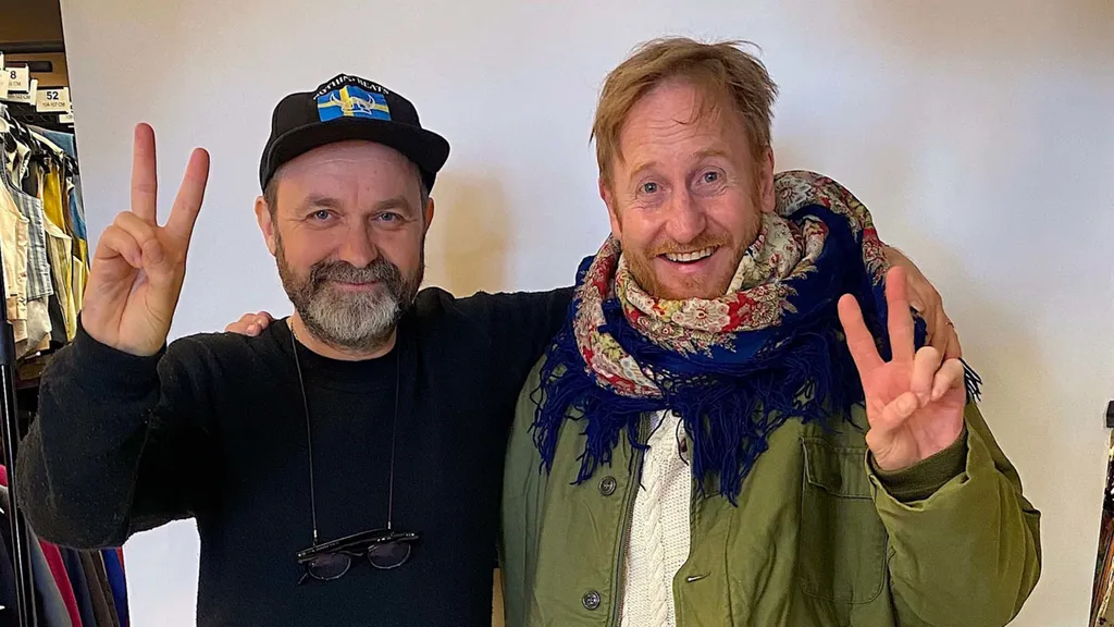 Together 99. Writer and director Lukas Moodysson with actor Gustaf Hammarsten.