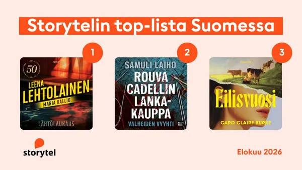 Storytelin top 10 – Elokuu 2026