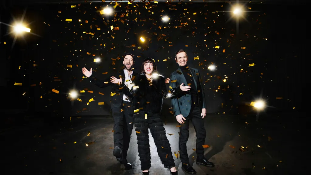 Måns Zelmerlöw, Shima Niavarani och Christer Björkman