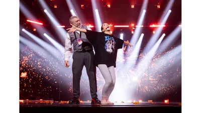 Direkt från torsdagens repetition, deltävling 5. Klitos Klitou och Gina Dirawi