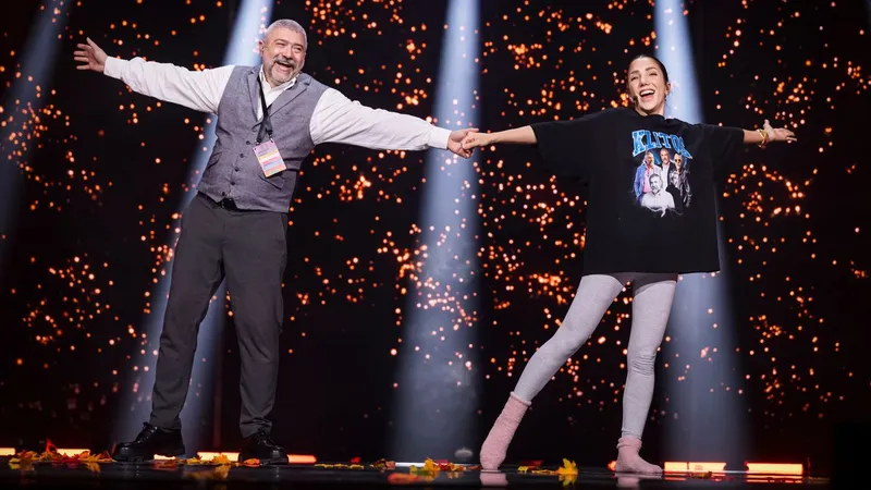 Direkt från torsdagens repetition, deltävling 5. Klitos Klitou och Gina Dirawi