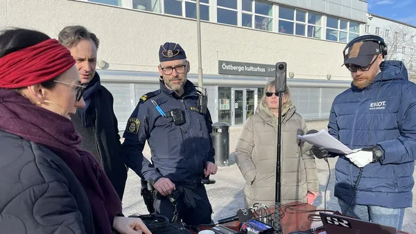 Inspelning av "Ekot från Sverige" i Östberga