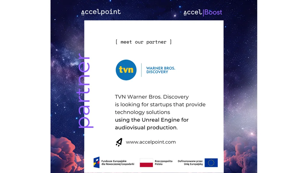 TVN Warner Bros. Discovery rozpoczyna współpracę z akceleratorem startupów Accelpoint. Rusza nabór do programu AccelBoost