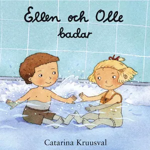 Ellen och Olle badar