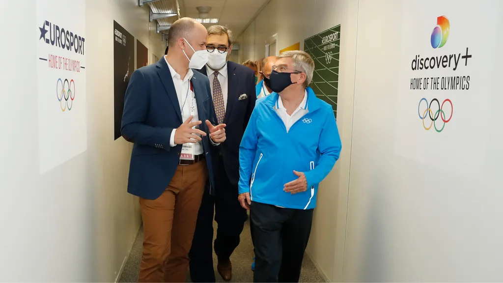 IOC PRESIDENT THOMAS BACH VISITS DISCOVERY'S CUBE IN TOKYO